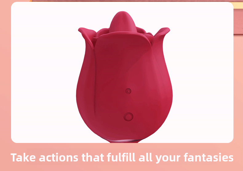 Female Double Vibrator for Young Women Rose Flirting Masturbation Sex Toy Tongue Licking Vibrator