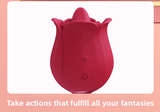 Female Double Vibrator for Young Women Rose Flirting Masturbation Sex Toy Tongue Licking Vibrator