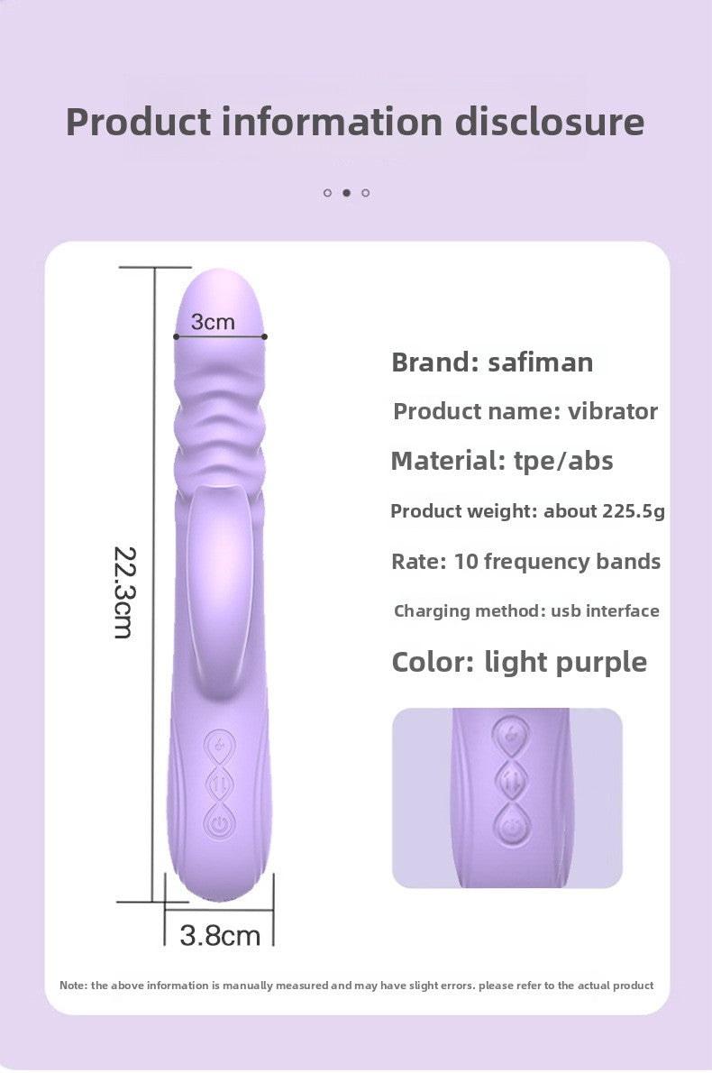 Multi-frequency Telescopic Automatic Heating G-spot Instant Thrusting Vibrating Massager Wand Female Essential Masturbation Device