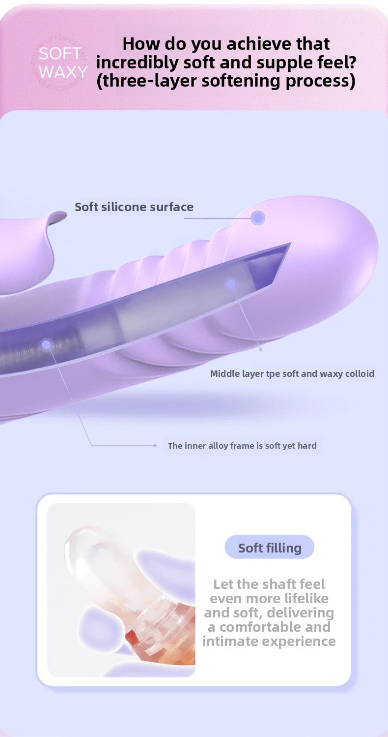 Multi-frequency Telescopic Automatic Heating G-spot Instant Thrusting Vibrating Massager Wand Female Essential Masturbation Device