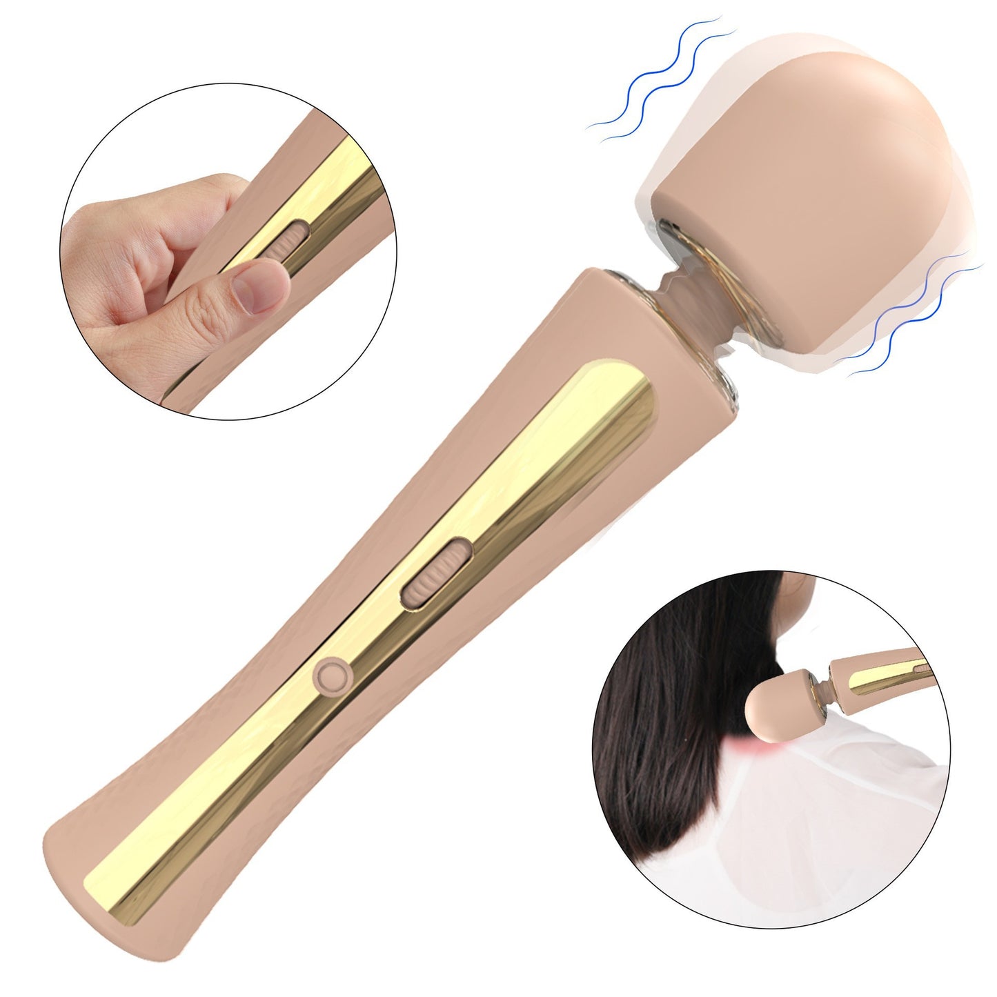 Strong Vibration Shoulder and Neck Massager Muscle Relaxation for Women High-Frequency Vibration Electric Full-Body Meridian Massager