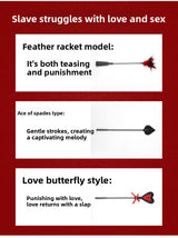 Sex Toys SM Props Long Rod Feather Paddle SM Sex Training Leather Paddle SP Alternative