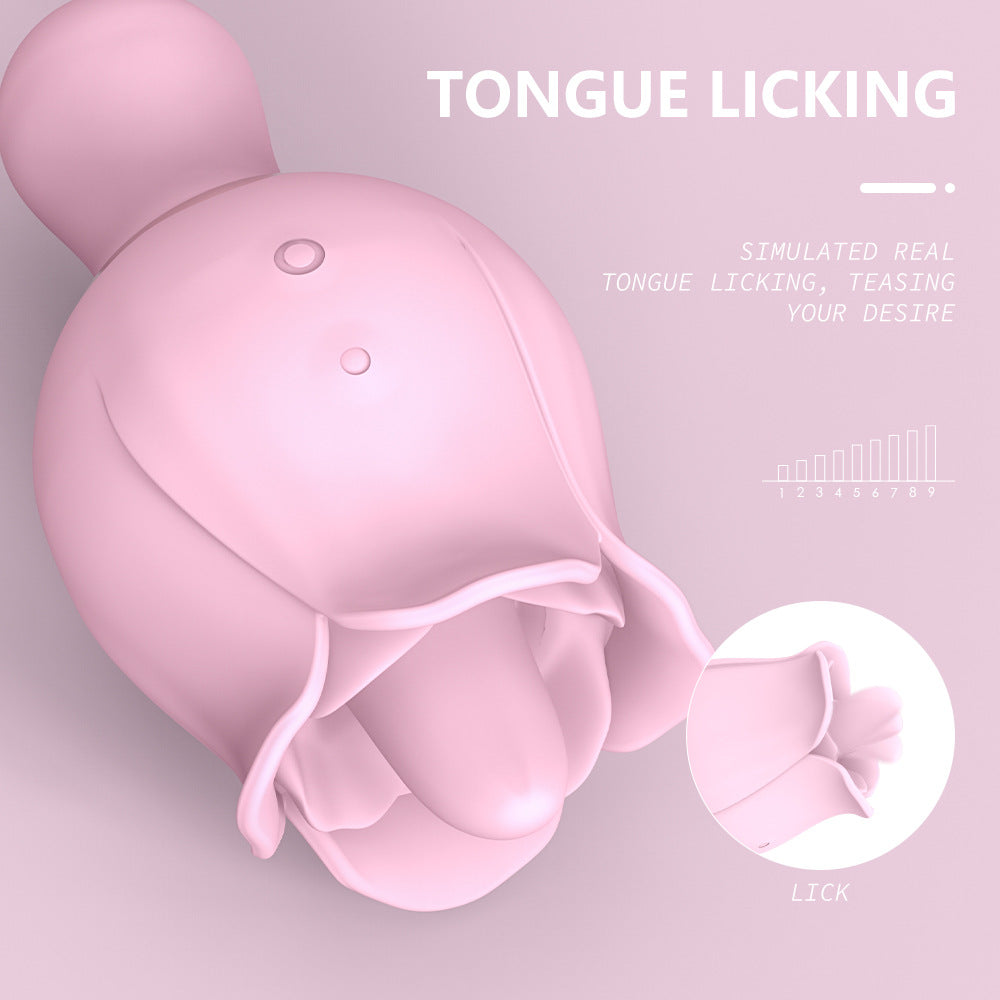Rose Tongue Licking Masturbator for Women, Non-Intrusive Orgasm Clitoral Stimulation