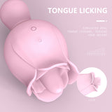 Rose Tongue Licking Masturbator for Women, Non-Intrusive Orgasm Clitoral Stimulation