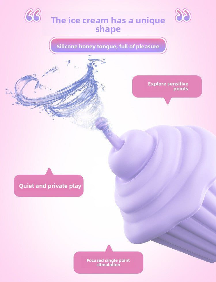 Ice Cream Vibrating Egg G-Spot Teasing Female Masturbator Multi-Frequency Mode Magnetic Charging Base