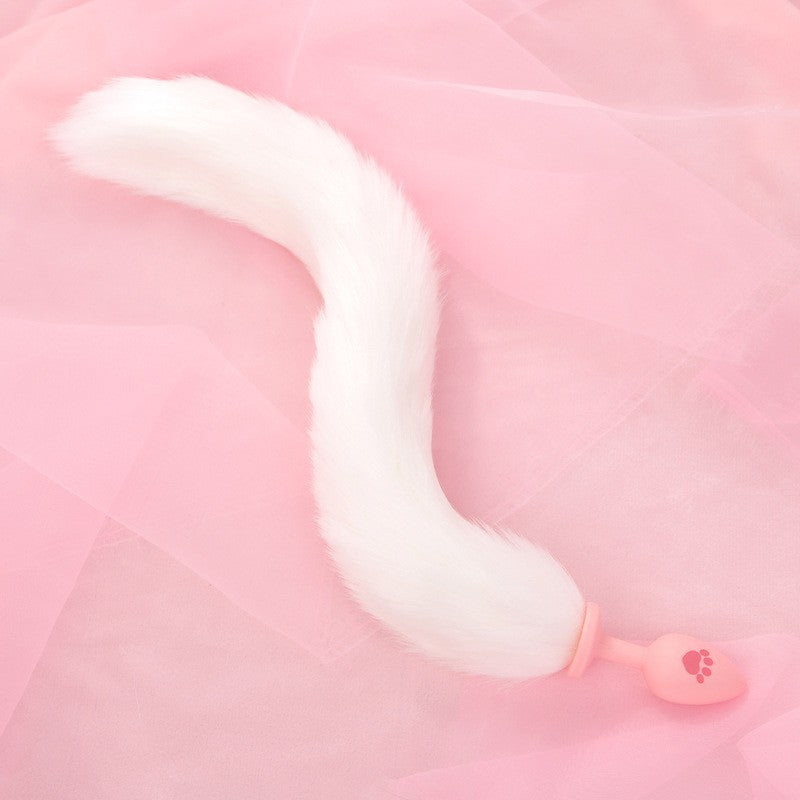 Sex Toys Props Anal Plug Silicone Cat Claw Bow Tail Back Court Props Female Toys Adult Products