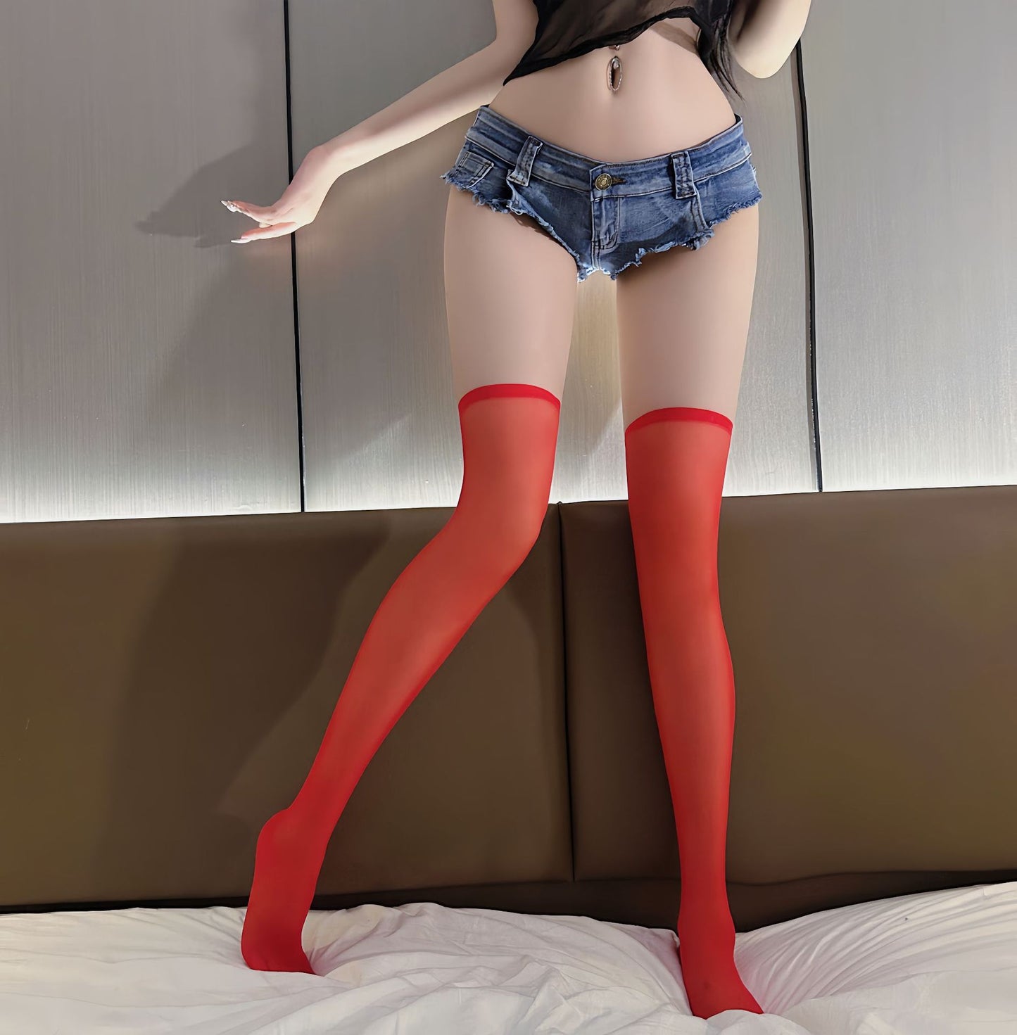 Sexy Stockings Sensual Legs Long Tube Stockings Transparent Ultra-thin Passionate Temptation Hot Bed Flirting Women