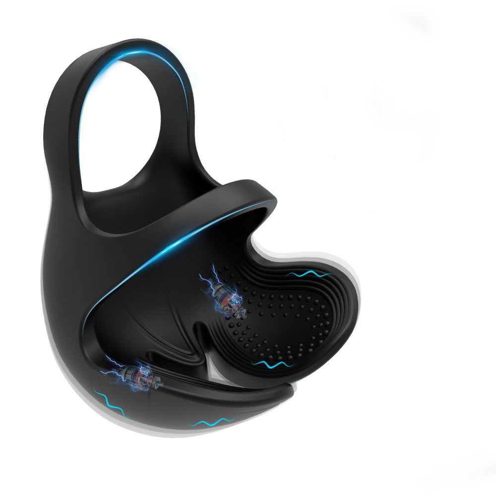 Penis Ring Male Masturbation Egg Massage Anti-Rebound Ring Semen Locking Ring Vibrator