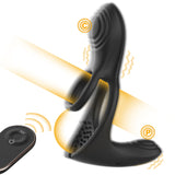 Double Ring Locking Semen Ring Vibration Wireless Remote Control Resonance Locking Semen Ring Perineum Unisex Orgasm