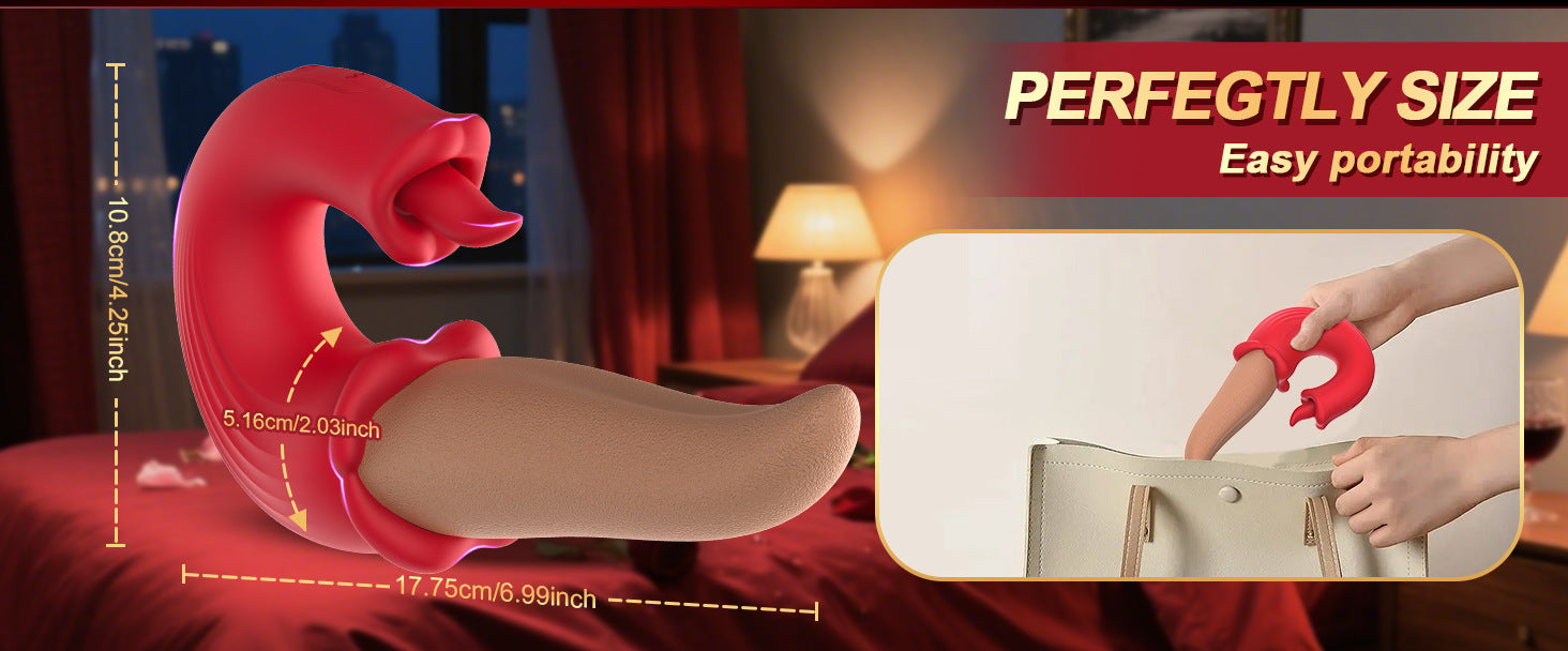 Cross-border New Product Female Simulated Tongue Vibrating Masturbator Tongue Licking Vibrator Adult Flirting Sex Toys Wholesale