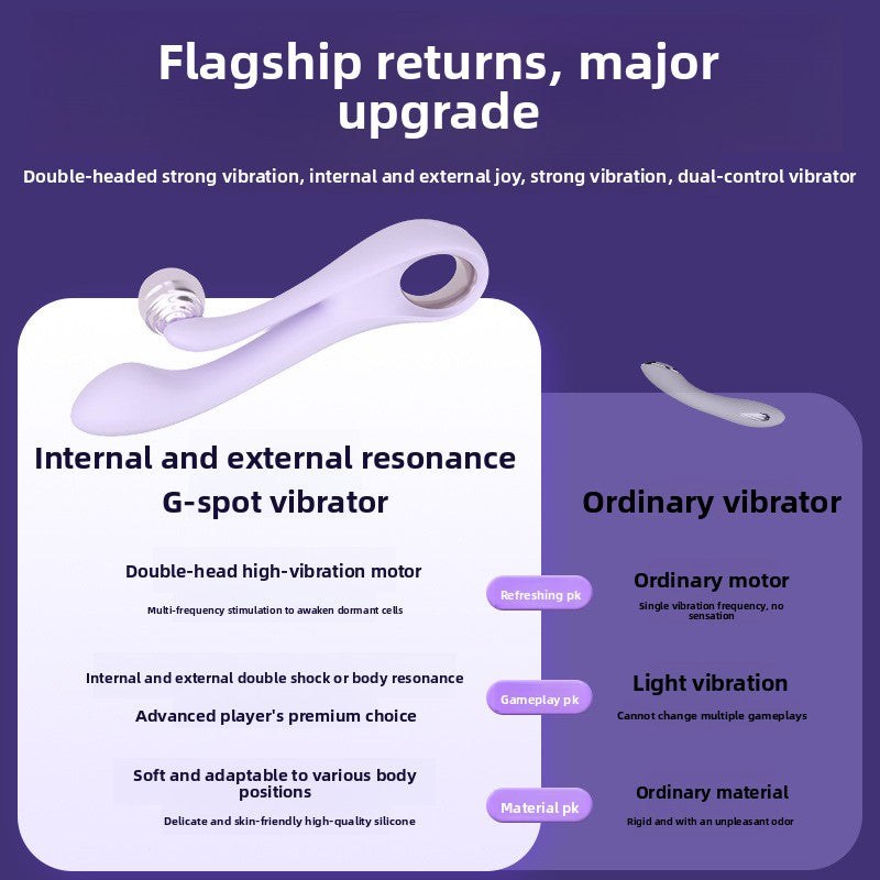 Soft Vibrator Dual Vibrator Insertion G-Spot Masturbator for Women Adult Sex Toys Customizable