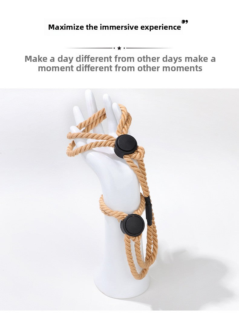Adjustable Cotton Rope Handcuffs for Women, Wearable Props for Adults, Rope Art Hand and Foot Cuffs