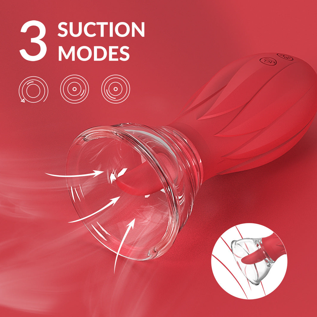 Clitoral Tongue Licking Sucking Device Breast Massage G-spot Vibrator Adult Sex Toys Female Masturbator Sex Toys