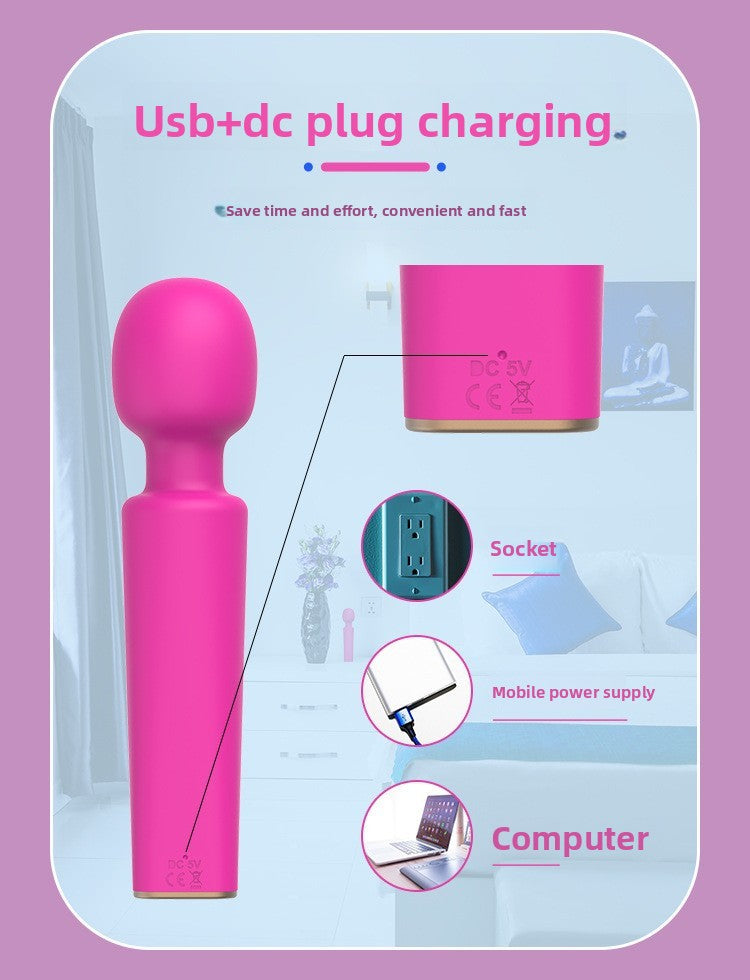 Female AV Wand Vibration 20 Frequency 8 Speed Handheld Massage Wand USB Charging Foreign Trade Hot Selling Sex Toys