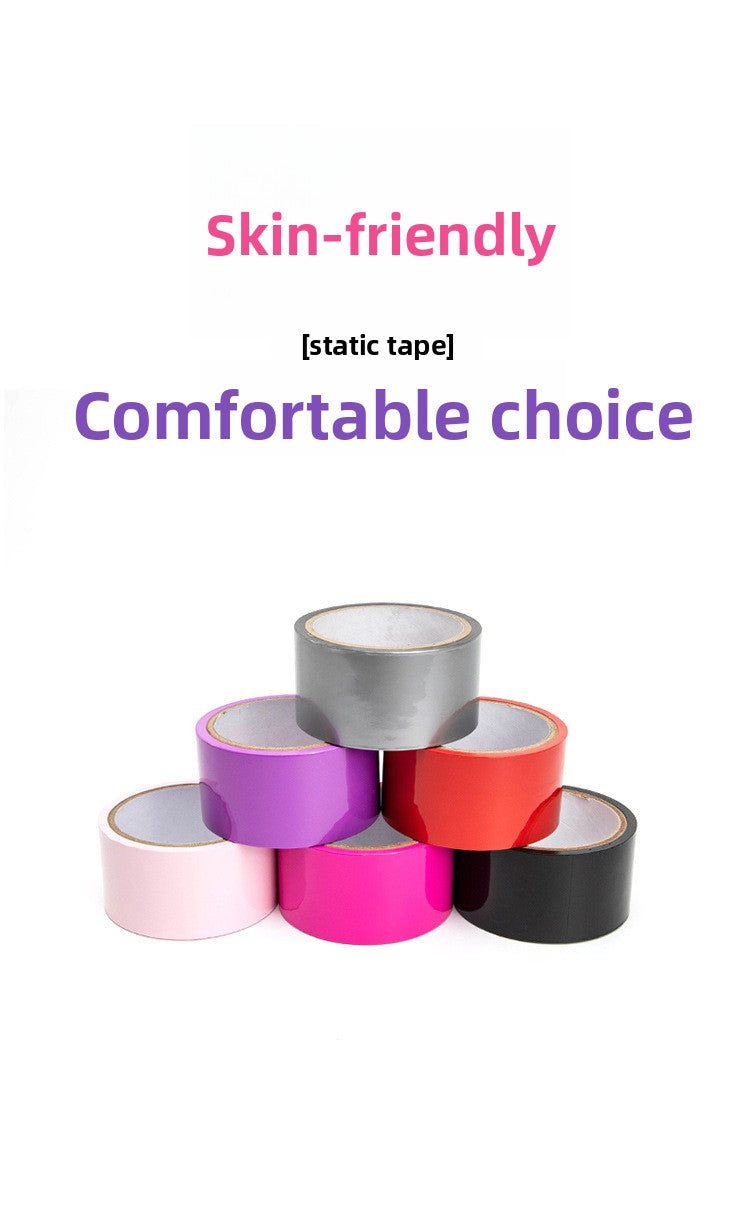 Erotic SM Props 16m Electrostatic Tape Blindfold Mouthless Tape Handcuffs Alternative