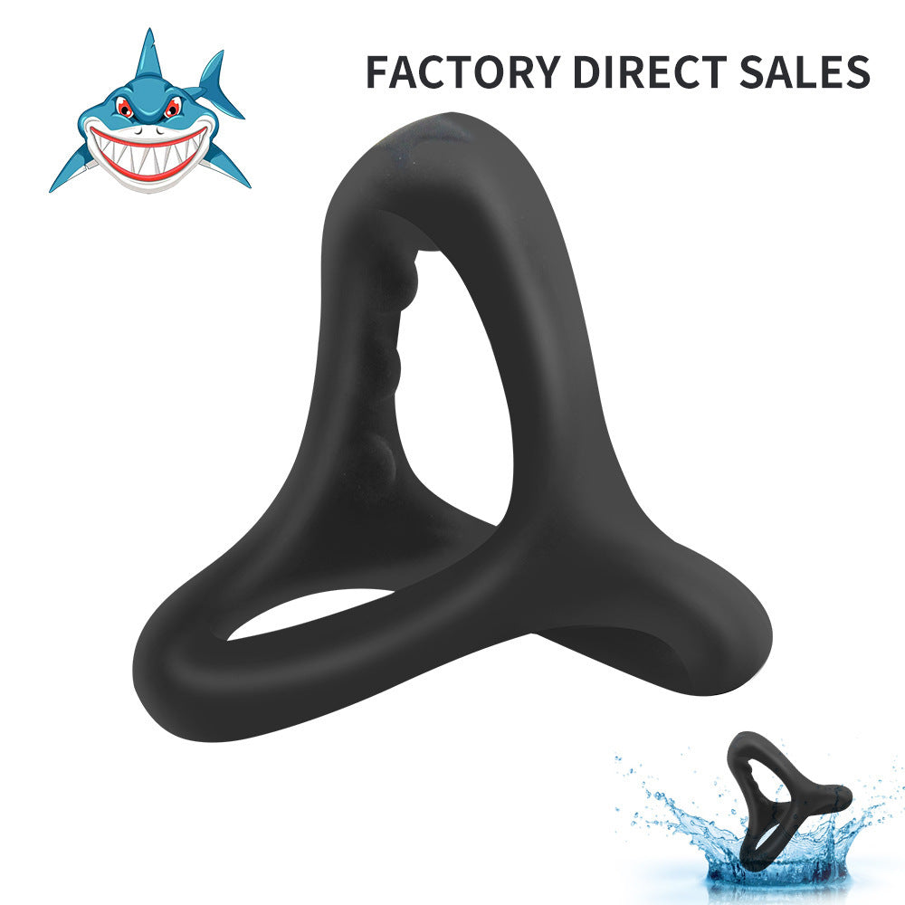 Shark Head Semen Locking Ring Liquid Silicone Male Wearable Prepuce Ring Resistant Ring Physical Delay Adult Products