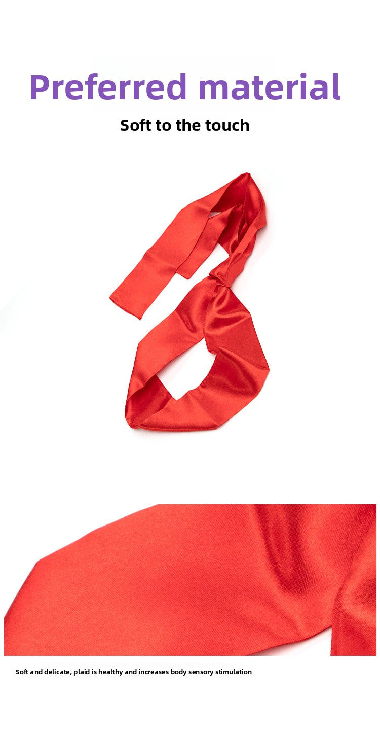 SM Props Imitation Silk Satin Sexy Blindfold Couple Flirting Bondage Restraints Handcuffs Adult Products
