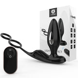 Male Prostate Massager Double Ring Semen Locking Ring Wireless Remote Control Current Back Court Supplies Vibrating Anal Plug