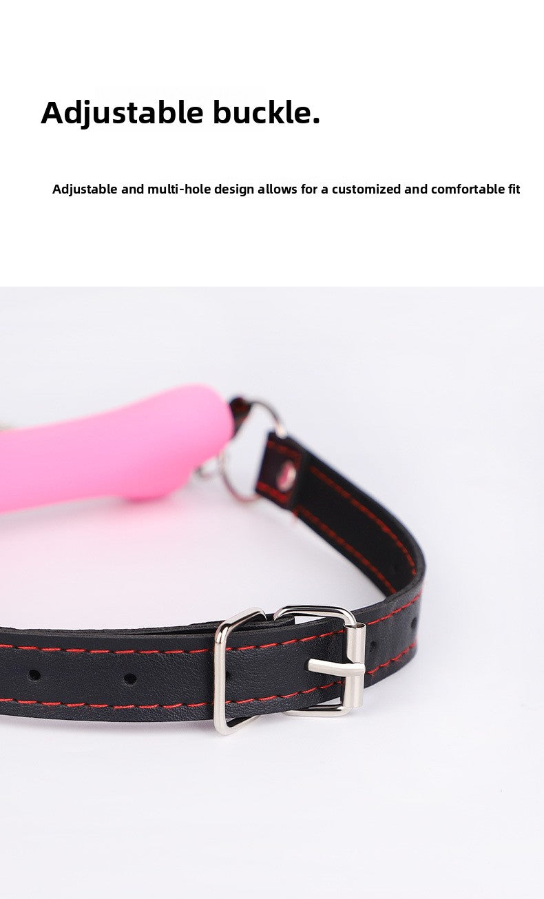 Erotic SM Props Bone Mouth Gag Humiliation Training Silicone Mouth Ball Erotic Nipple Clamps Mouth Cage Alternative Adult Products