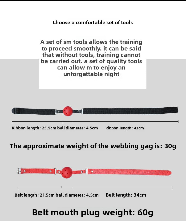 Bondage Mouth Ball Leather SM Restraint Training Mouth Gag Couple Flirting Adult Products Alternative Erotic Toys