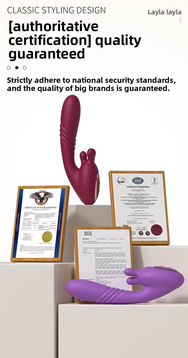 Kneading Vibrator Insertable Telescopic Female Masturbator Adult Toy Sex Product Vibrator for Women Strong Vibration