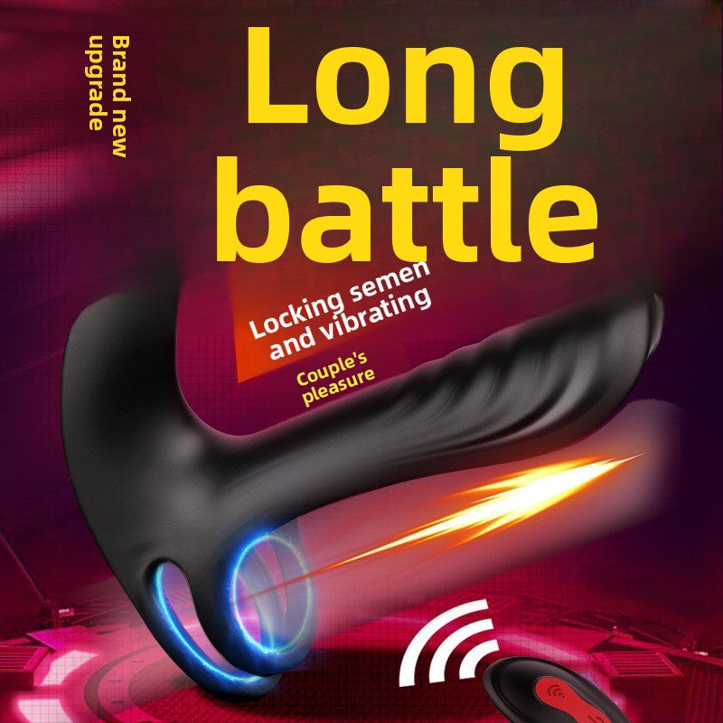 Remote Control Male Locking Semen Ring Penis Trainer Anal Plug Vibrating Ring Male Prostate Massager