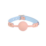 Sex Toys SM Props Macaron Genuine Leather Bondage Set Hand and Foot Cuffs Training Collar Mouth Gag Spanker Adult