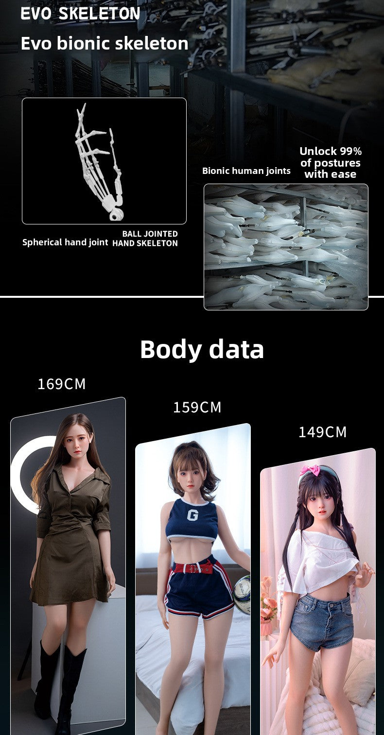 Silicone Doll Realistic Adult Male Sex Toy Non-Inflatable Full Body Skeleton Doll