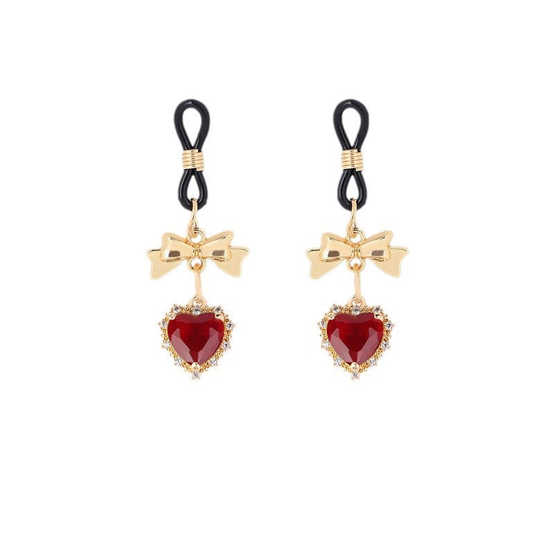 Sexy Props Supplies Bowknot Love Breast Clip Female Wearable Chest Flirting Teasing Stimulating Adult Products