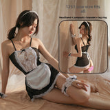 Sexy and Fun Sweet Cute Mesh See-through Temptation Hot Maid Uniform Set 1251