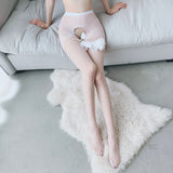 Crotchless Stockings Sexy Flirting Black Silk Underwear Free To Take Off Temptation Supplies Female Bed Passion Sexy Set