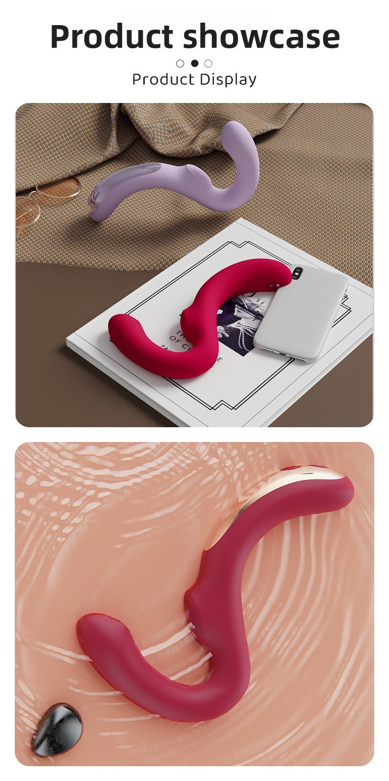 Foreign Trade G-Spot Vibrator Insertion Clitoral Dual Thrusting Female Adult Products High-End Handheld Adult Toys