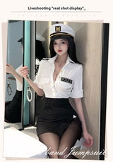 Sexy Erotic Lingerie Policewoman Uniform Temptation Role Play Set Hot Flirting Pajamas Women 5084