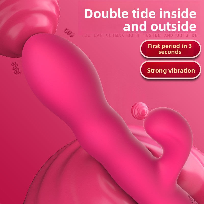 Female Strong Vibration Dual-Head Massage Teasing G-Spot AV Vibrator Patting Masturbator Adult Sex Toys