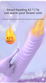 Automatic Heating Telescopic Tongue Licking G-Spot Instant Climax Vibrating Massager for Women Adult Masturbator