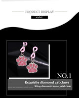 Sex Toys Props Flash Diamond Cat Claw Nipple Clips Female Teasing Invisible Breast Bundle Adult Products Double Peak Nipple Clips