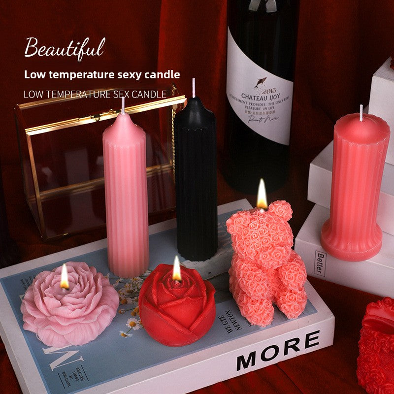 SM Sex Toys Cat Paw Rose Flower Low Temperature Candle Female Bed Props Alternative Passion Training Wax Drop Gift