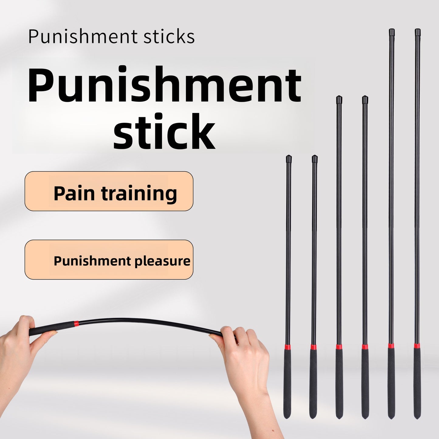 Sex Toys SM Props Fiber Training Rod Role Play Female Slave Training Whip Punishment Tool