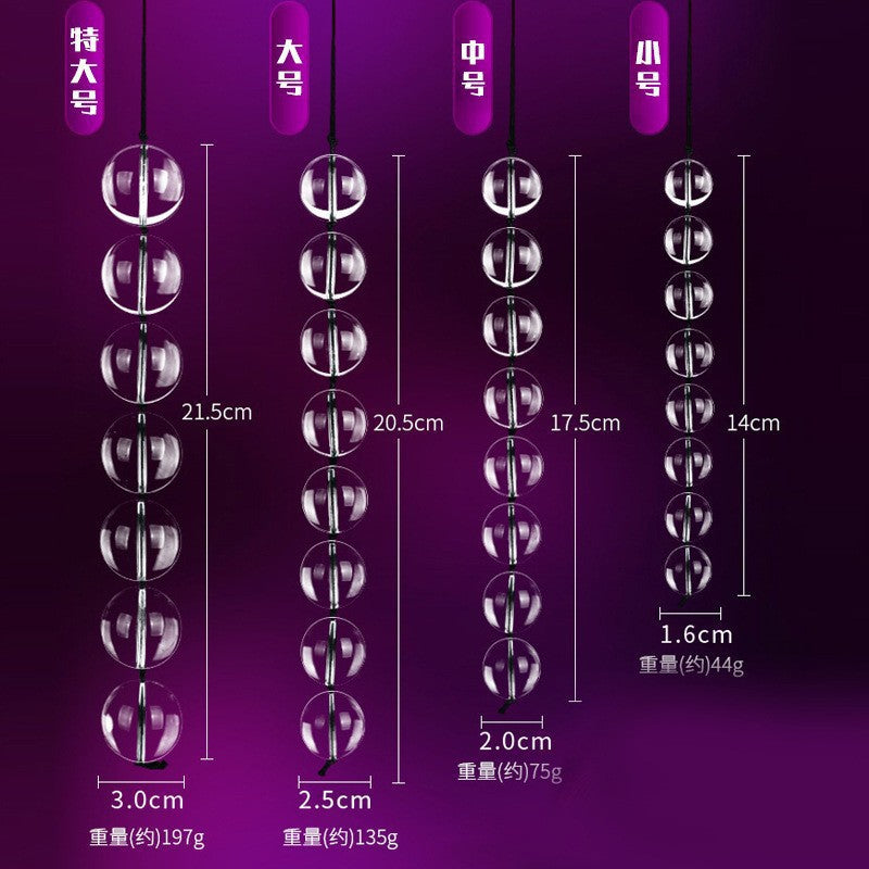 SM Back Court Glass Bead Crystal Anal Plug Couple Adult Masturbation Sex Toys Factory