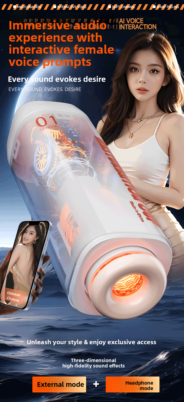 Adult Products Fully Automatic Intelligent Aircraft Cup Heating Telescopic Rotating Male Masturbation Artifact Sex Toy Factory