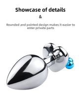 Metal Bell Heart-Shaped Anal Plug Adult Sex Toys Back Chamber Expansion Traction Chain Masturbation