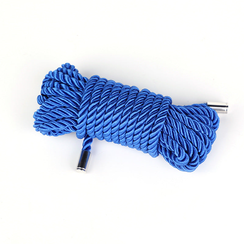 SM Props Multi-color Metal Head Erotic Silk Rope 5.1m Female Slave Training Bondage Polyester Erotic Binding Rope