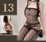 Sexy Lingerie Open Crotch Passion Set Transparent Temptation Sexy Stockings One-piece Fishnet Uniform