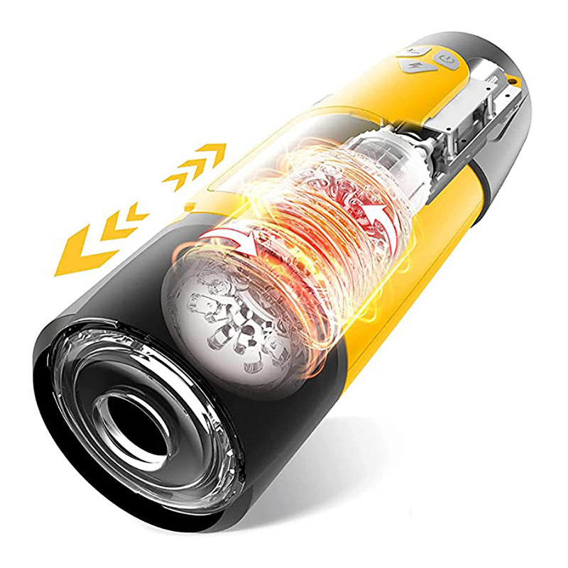 Dark Knight Electric Fully Automatic Telescopic Rotating Sound Silicone Aircraft Cup Exerciser Adult Sex Toys