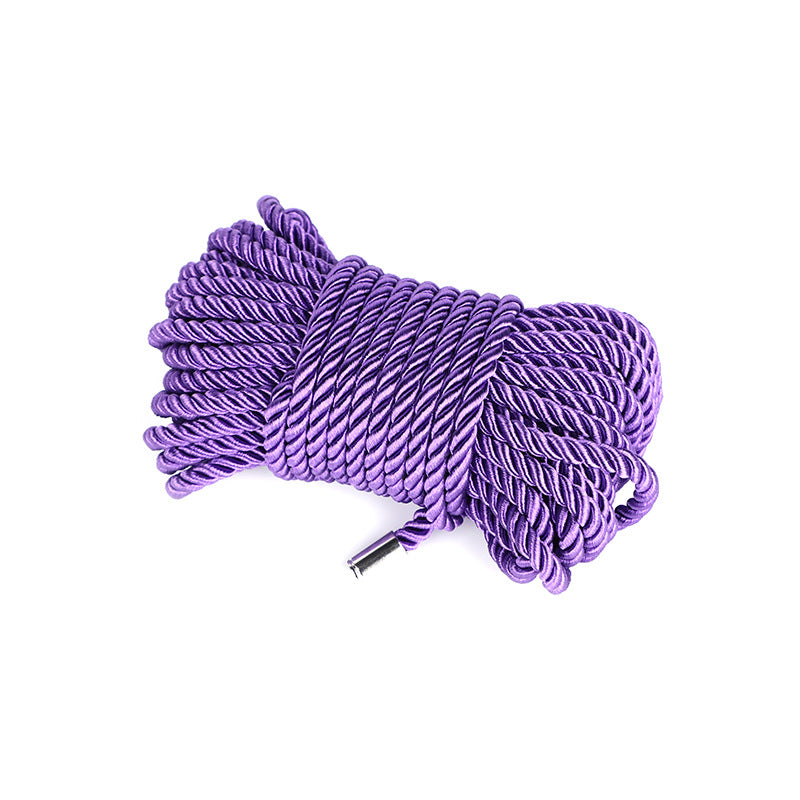 SM Props Multi-color Metal Head Erotic Silk Rope 5.1m Female Slave Training Bondage Polyester Erotic Binding Rope