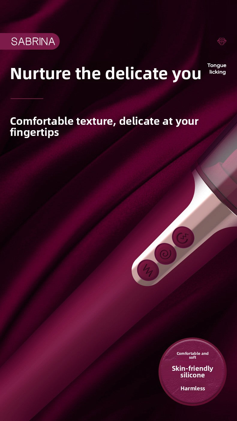 Sabrina Realistic Tongue Licking Sucking Inserting Vibrator for Men and Women Rechargeable