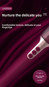 Sabrina Realistic Tongue Licking Sucking Inserting Vibrator for Men and Women Rechargeable