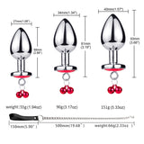 Metal Bell Heart-Shaped Anal Plug Adult Sex Toys Back Chamber Expansion Traction Chain Masturbation