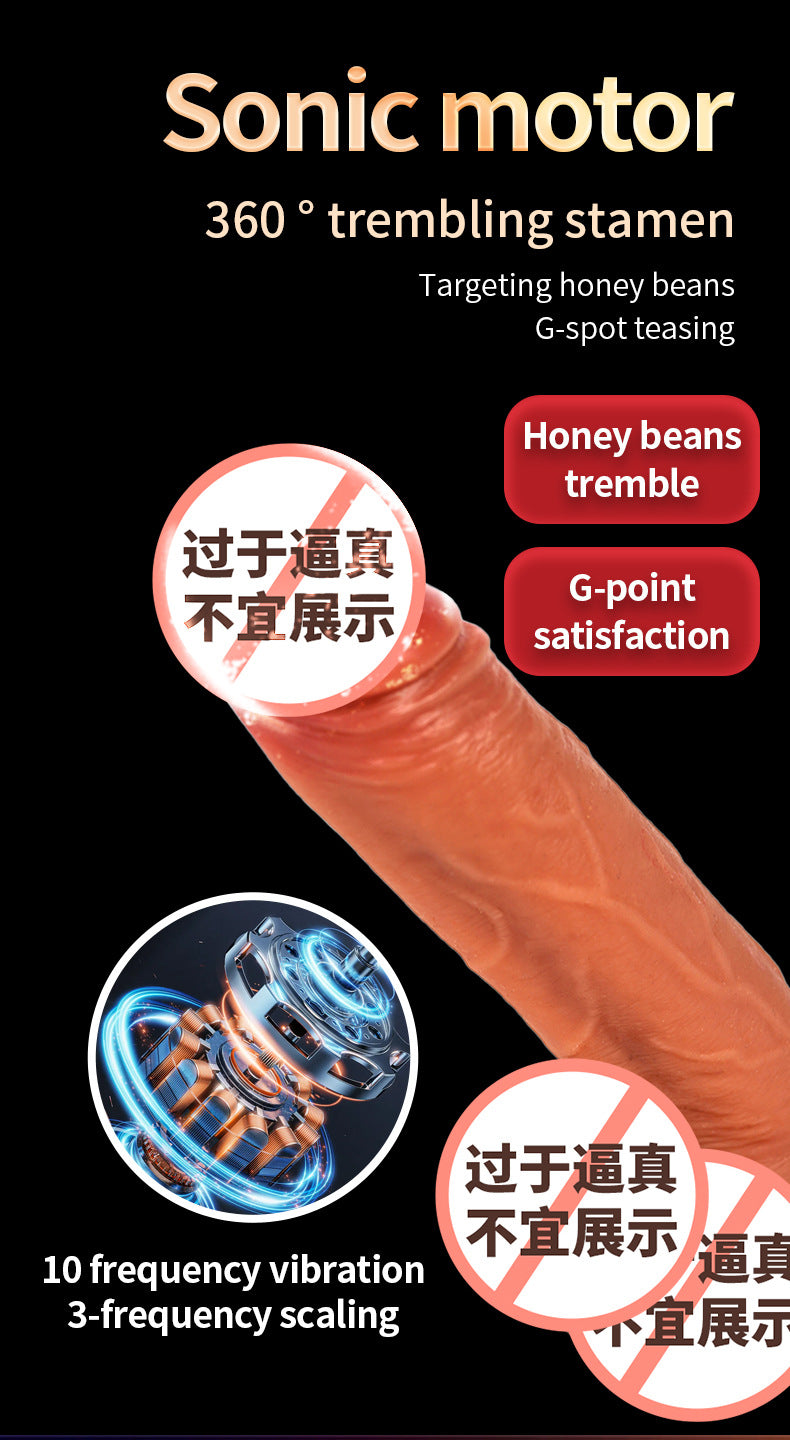 Electric Female Realistic Dildo Silicone Thick Vibrator Masturbator Female Sex Toys