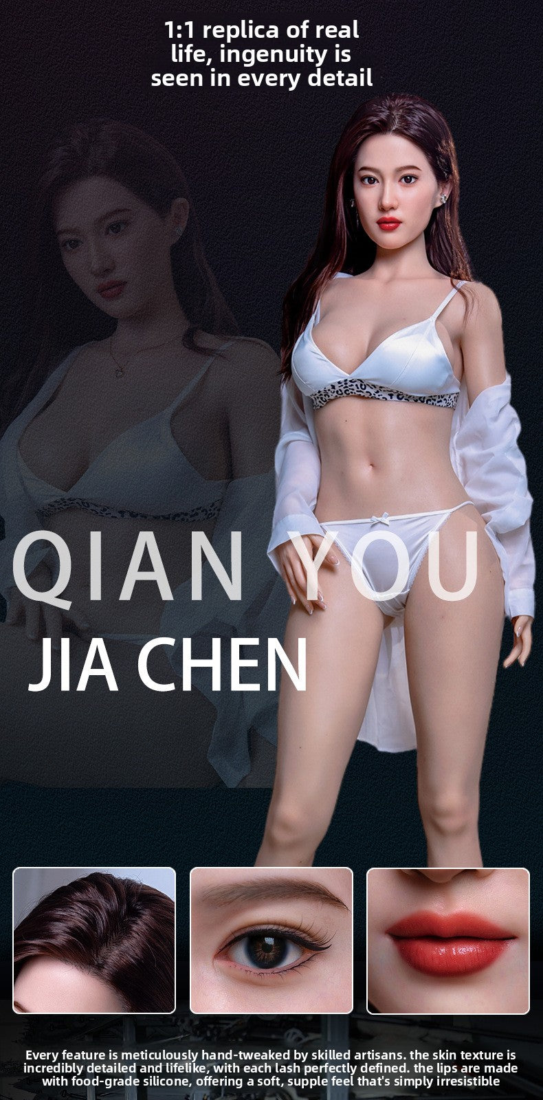 Full Body Silicone Doll Male Masturbator Non-Inflatable Sex Doll Erotic Adult Products Full Body Silicone Doll